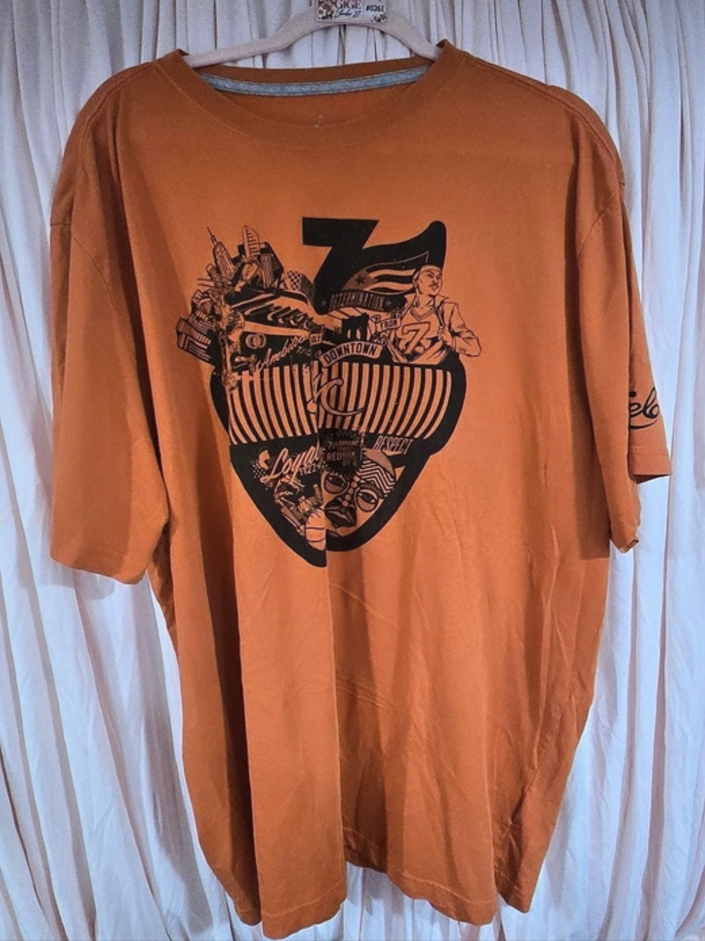 Jordan Dri-FIT graphic T-shirt Tee Orange & Black 3XL